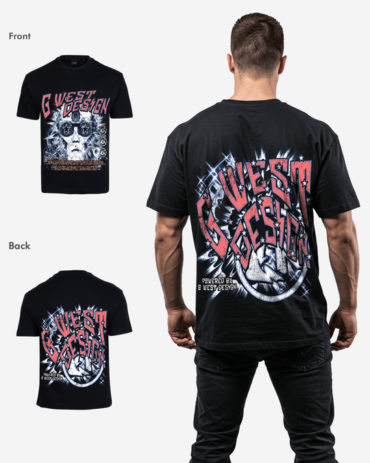 G West Mens  Chasing Dreams Premium Oversized Tee Front And Back Print