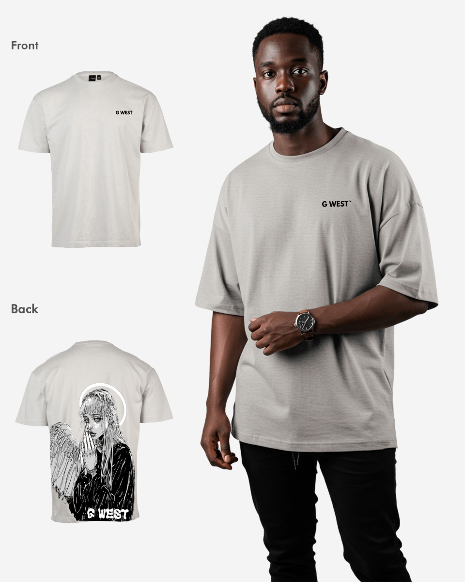 G West Mens Oversized Angel Girl Tee