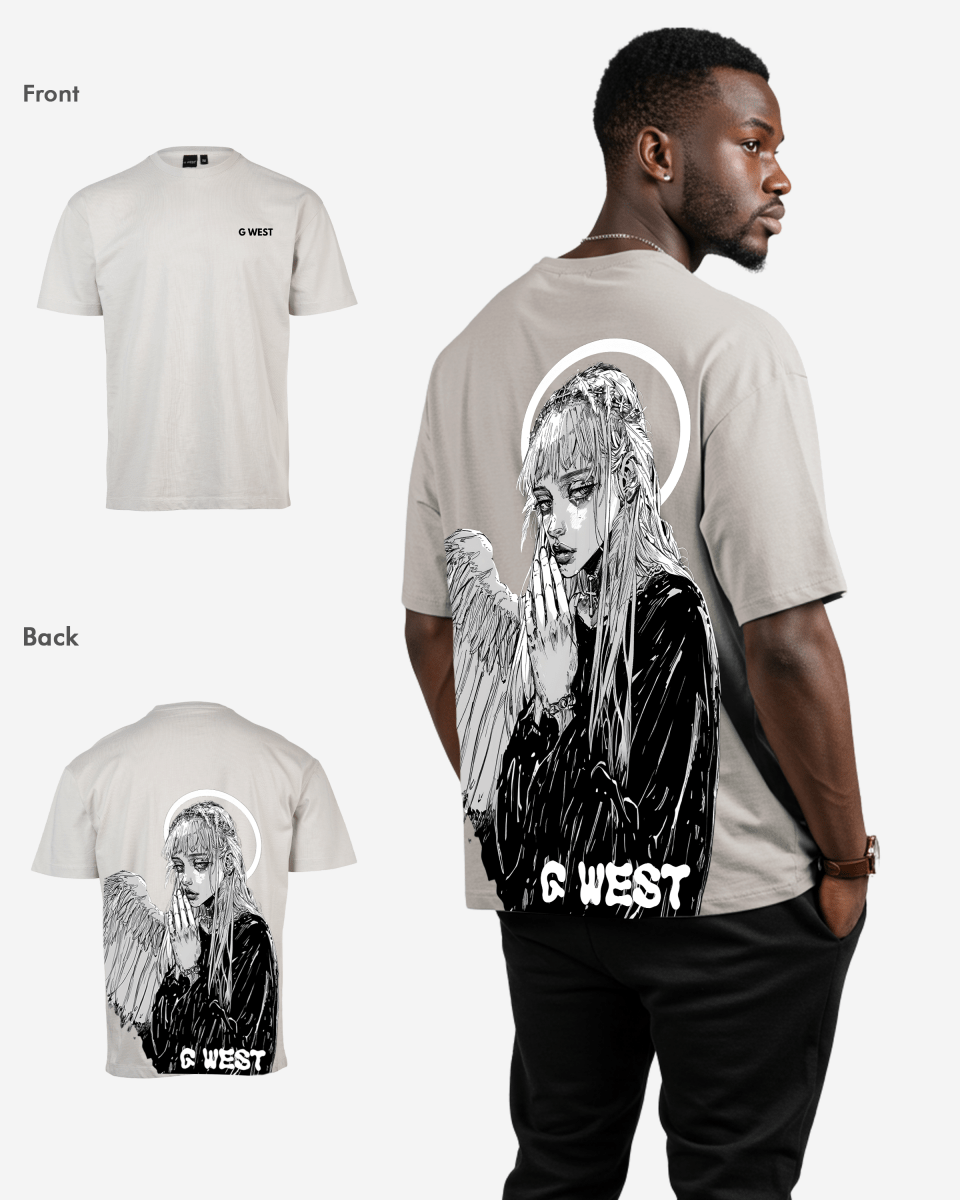 G West Mens Oversized Angel Girl Tee