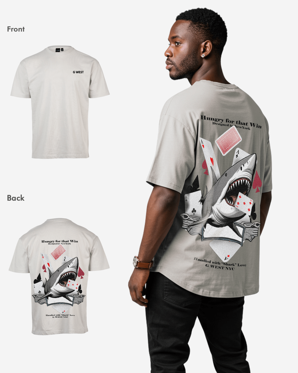 G-West G West Oversized Spade Of Sharks T Shirt Mens