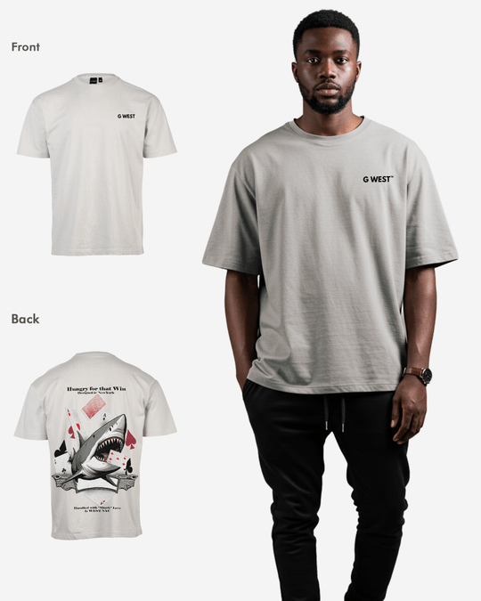 G-West G West Oversized Spade Of Sharks T Shirt Mens