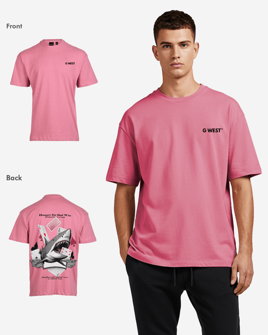 G-West G West Oversized Spade Of Sharks T Shirt Mens