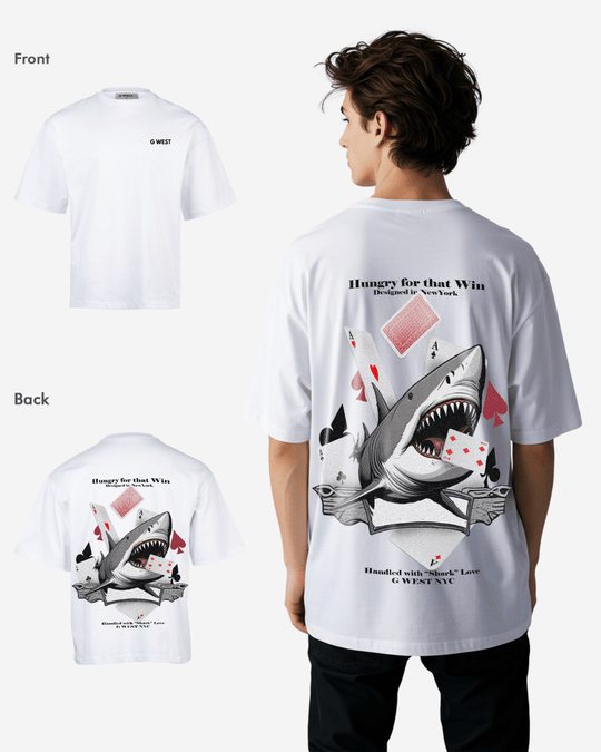 G-West G West Oversized Spade Of Sharks T Shirt Mens