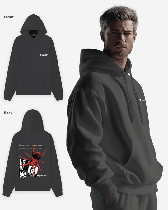 G-West G West Red Spider Heavy Premium Hoodie Mens