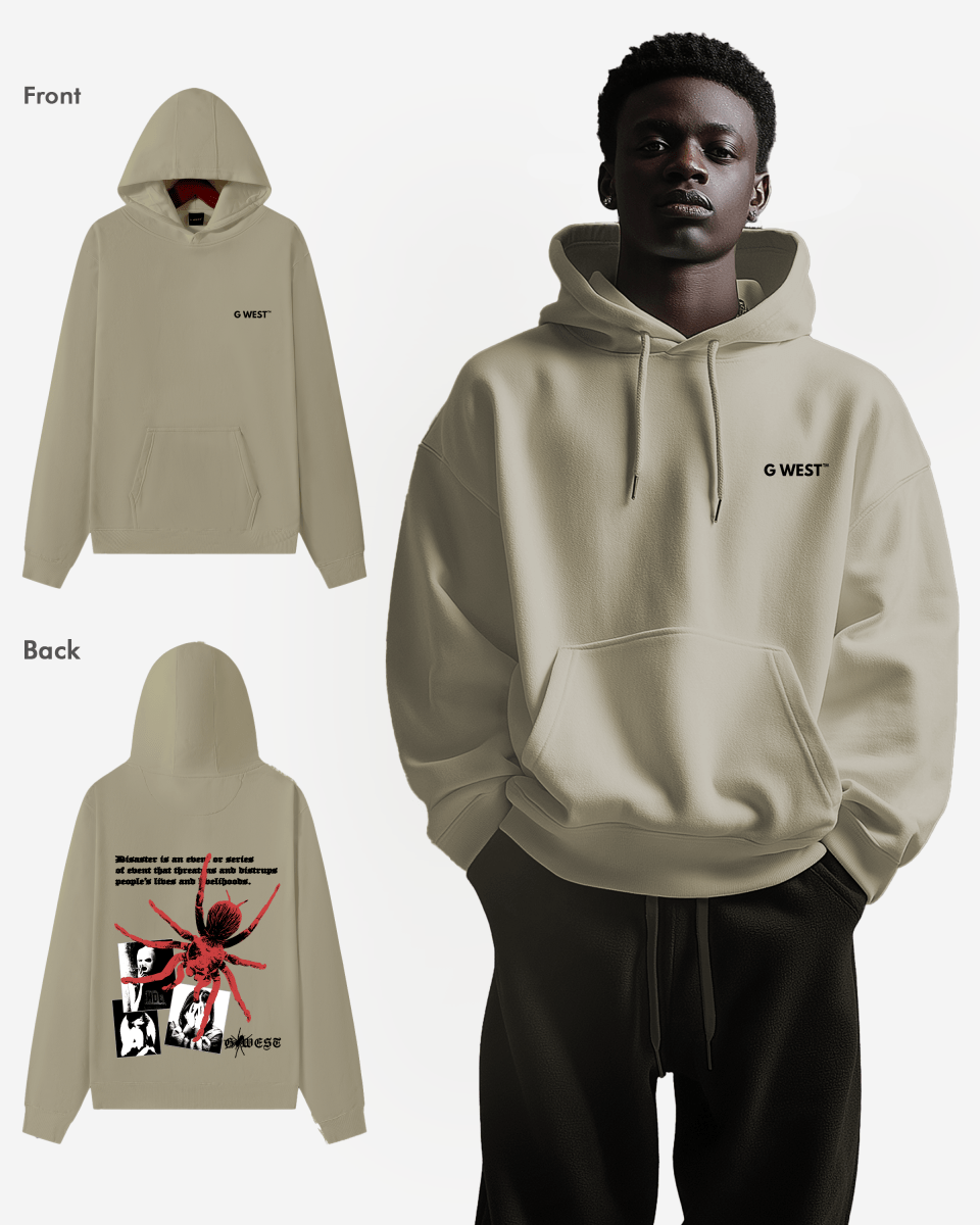 G-West G West Red Spider Heavy Premium Hoodie Mens