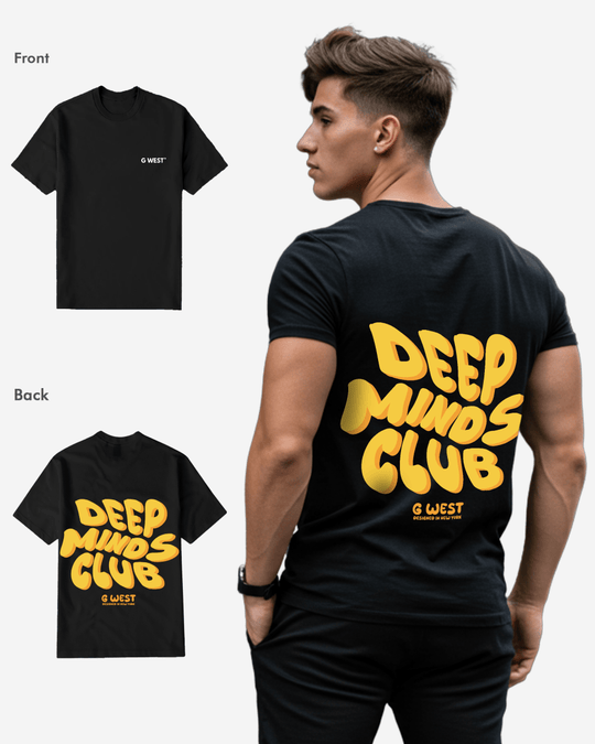 G West Mens Regular Fit Deep Minds Club T Shirt
