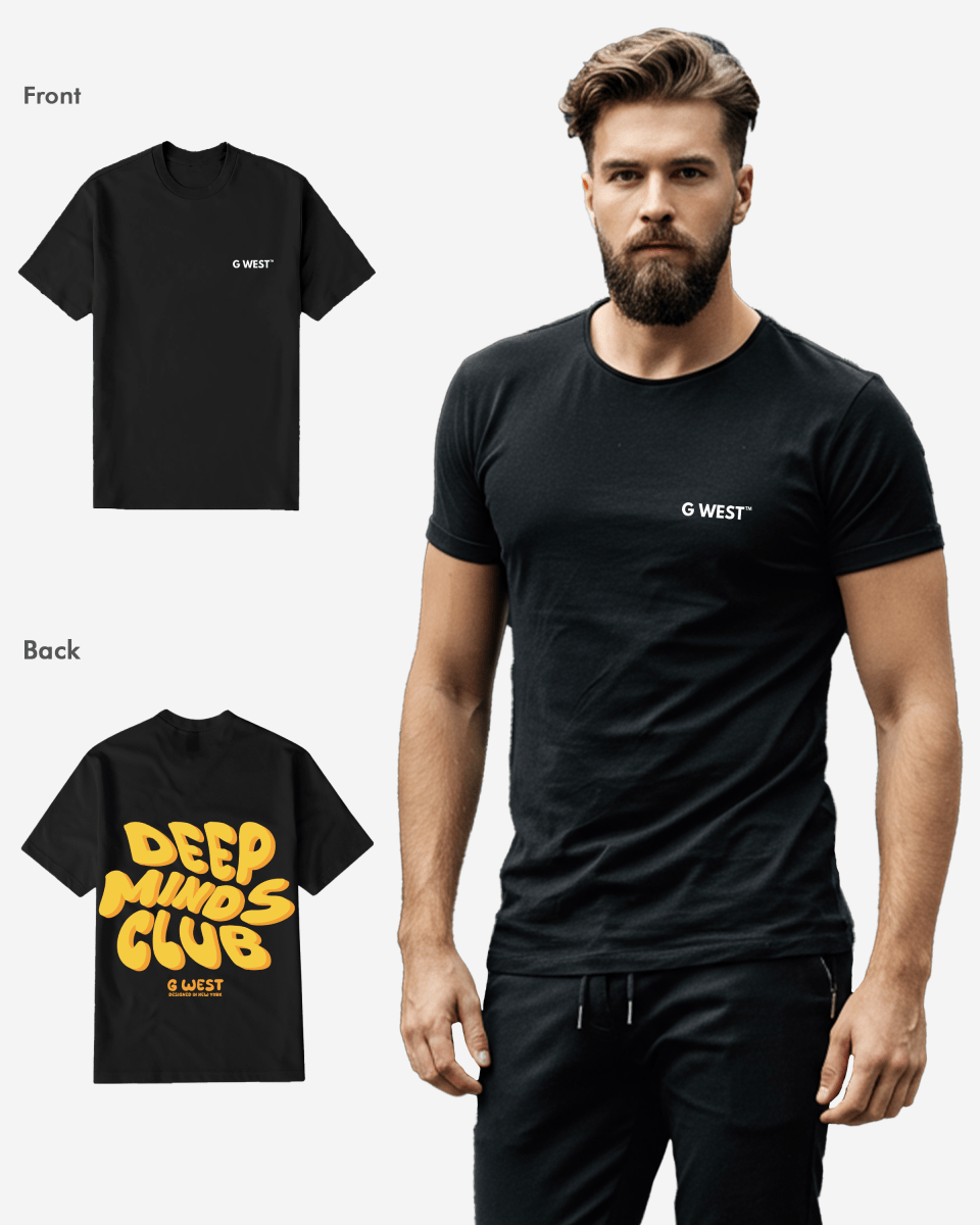 G West Mens Regular Fit Deep Minds Club T Shirt
