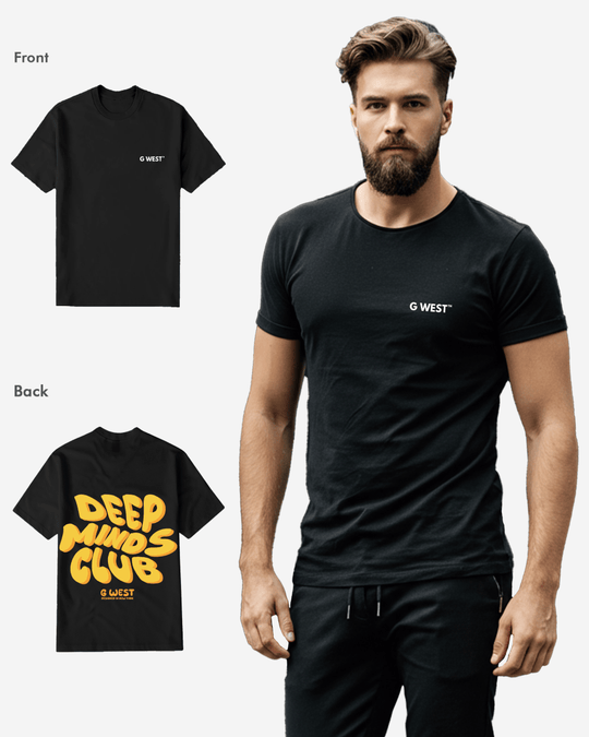 G West Mens Regular Fit Deep Minds Club T Shirt
