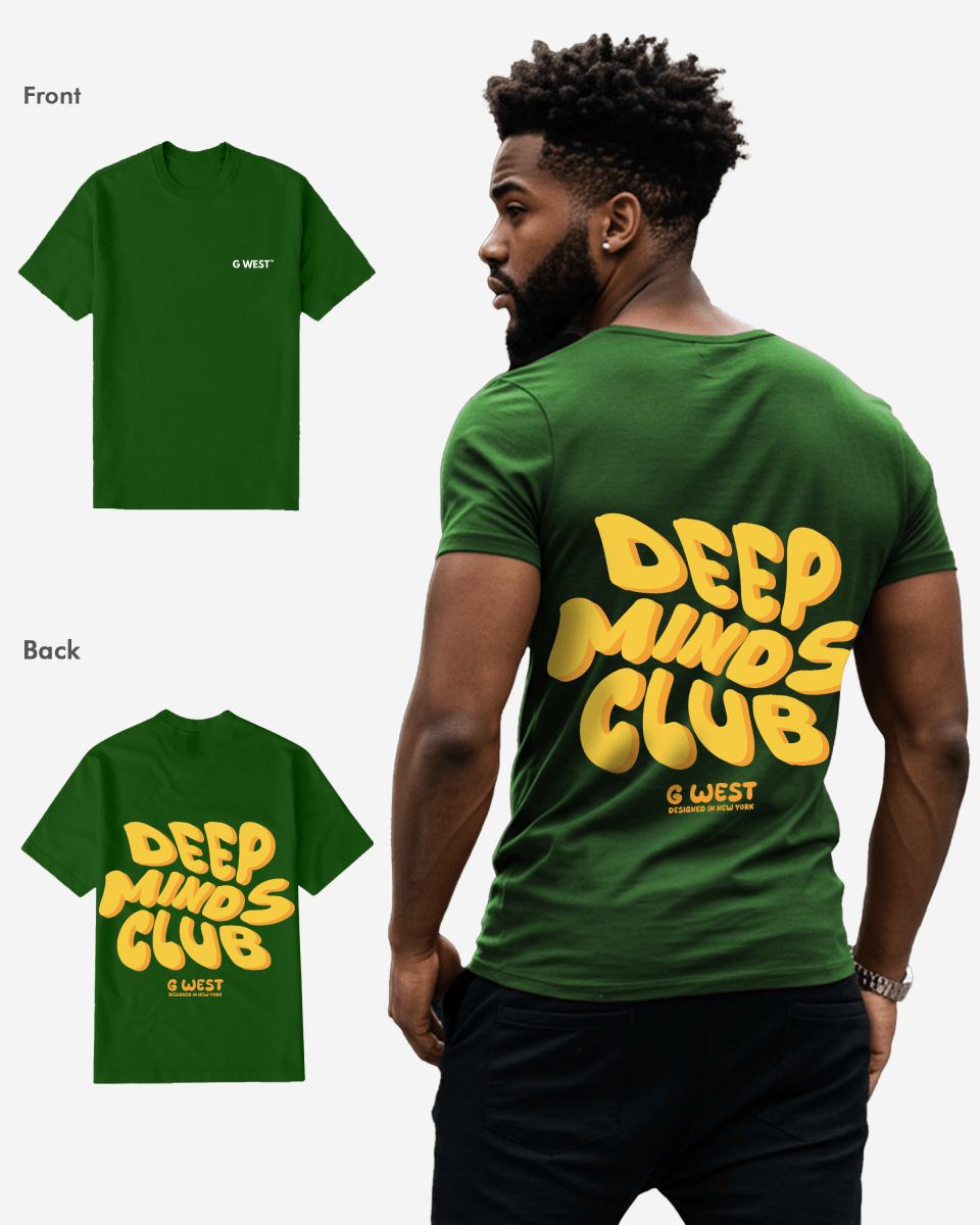 G West Mens Regular Fit Deep Minds Club T Shirt
