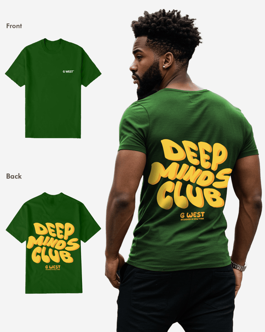 G West Mens Regular Fit Deep Minds Club T Shirt