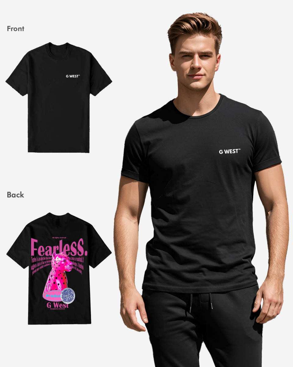 G West Mens Regular Fit Fearless  T Shirt