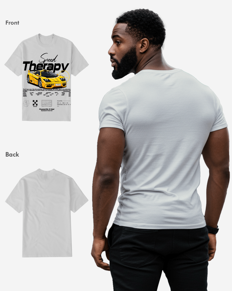 G West Mens Regular Fit Speed Therapy Front Graphic T Shirt