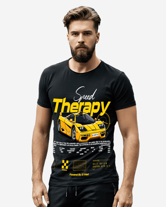 G West Mens Regular Fit Speed Therapy Front Graphic T Shirt