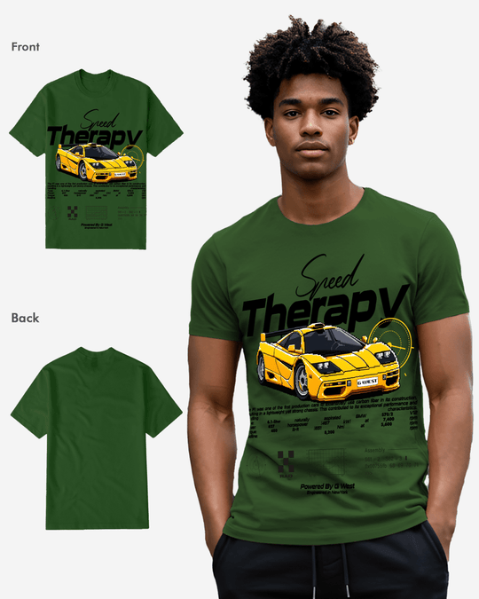 G West Mens Regular Fit Speed Therapy Front Graphic T Shirt