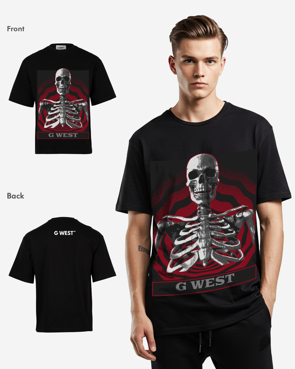 G-West G WEST Skull of the unknown OVersized T-Shirt Mens