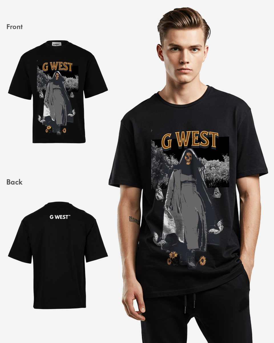 G-West G West the dark blossom OVERSIZED T-Shirt Mens