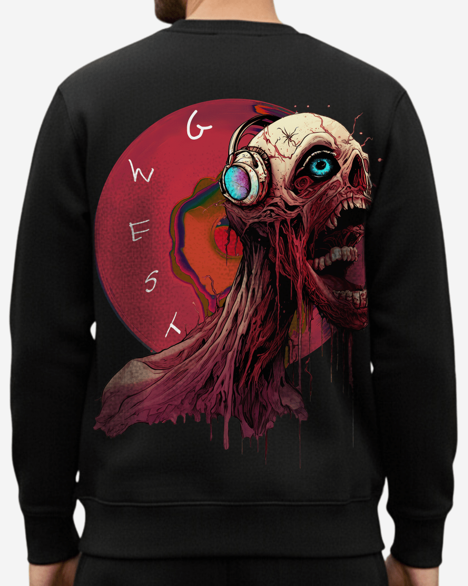 G-West G West Vinyl Zombie Heavy Premium Crewneck Mens