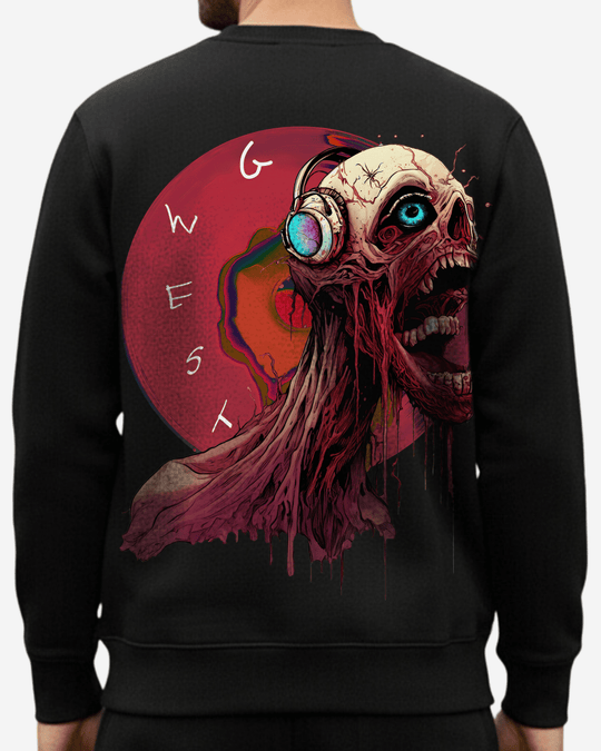 G-West G West Vinyl Zombie Heavy Premium Crewneck Mens
