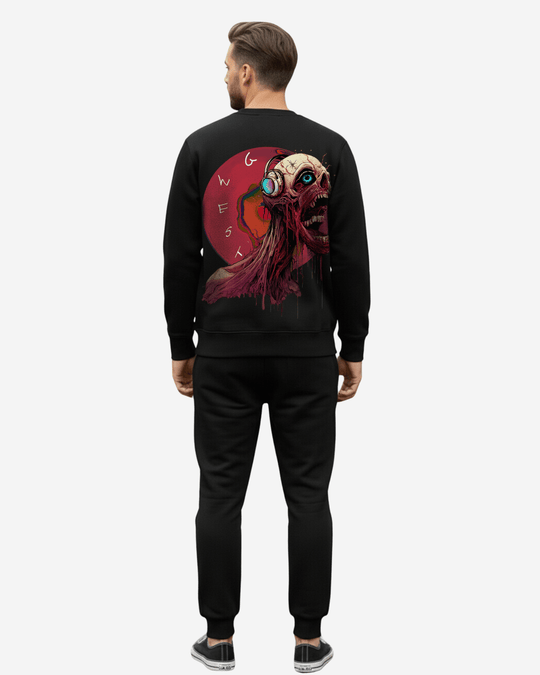 G-West G West Vinyl Zombie Heavy Premium Crewneck Mens