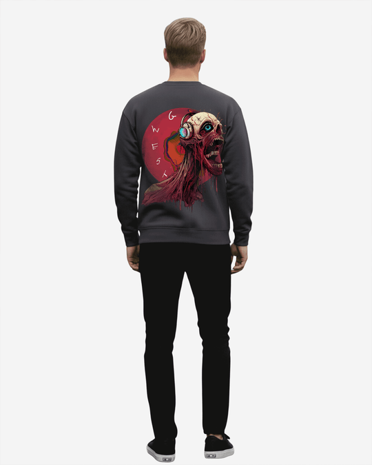 G-West G West Vinyl Zombie Heavy Premium Crewneck Mens