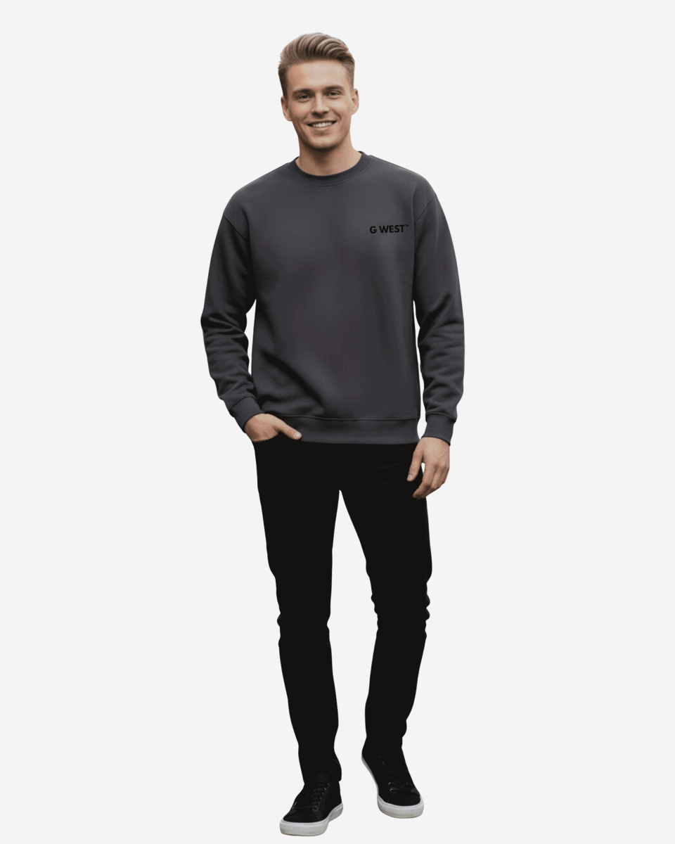 G-West G West Vinyl Zombie Heavy Premium Crewneck Mens