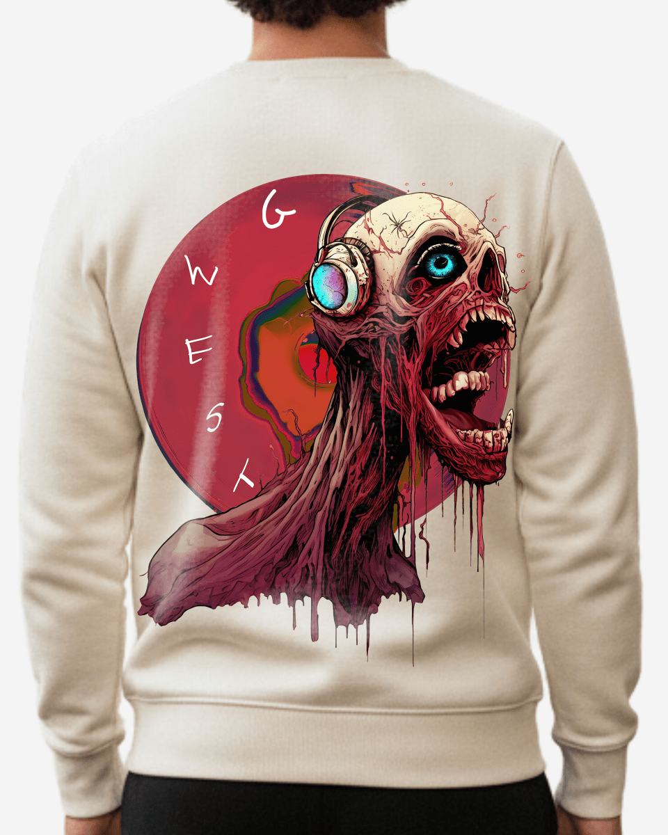 G-West G West Vinyl Zombie Heavy Premium Crewneck Mens