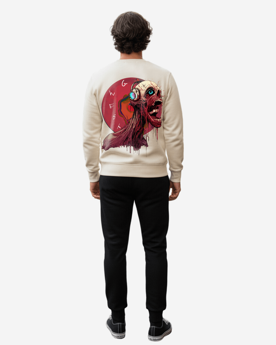 G-West G West Vinyl Zombie Heavy Premium Crewneck Mens