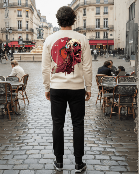 G-West G West Vinyl Zombie Heavy Premium Crewneck Mens