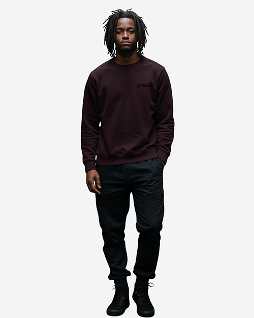 G-West G West Vinyl Zombie Heavy Premium Crewneck Mens