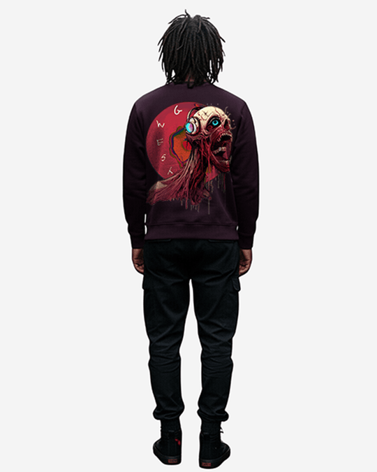 G-West G West Vinyl Zombie Heavy Premium Crewneck Mens