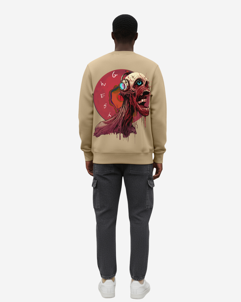 G-West G West Vinyl Zombie Heavy Premium Crewneck Mens