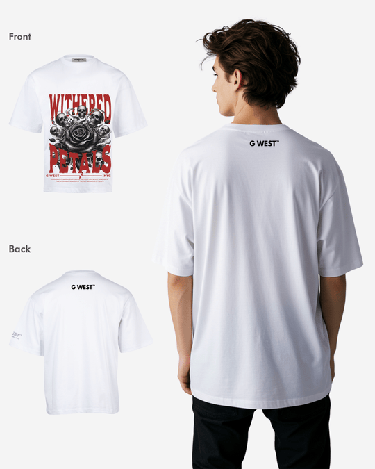 G-WEST WITHERED PETALS OVERSIZED T-Shirt Mens