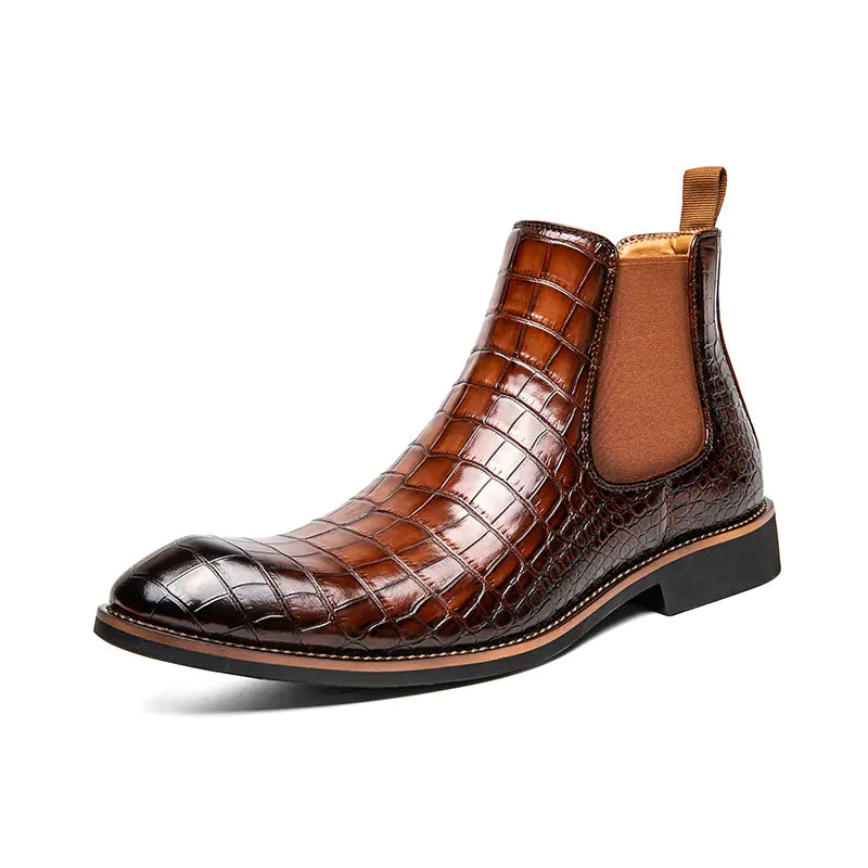 Men's Fashion Chelsea Boots - High-Top Leather Ankle Boots