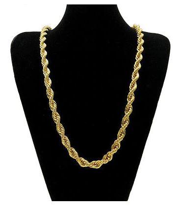 14K Gold Plated Korean Rope Chain Set 3Pcs Multiple Lengths Thicknesses