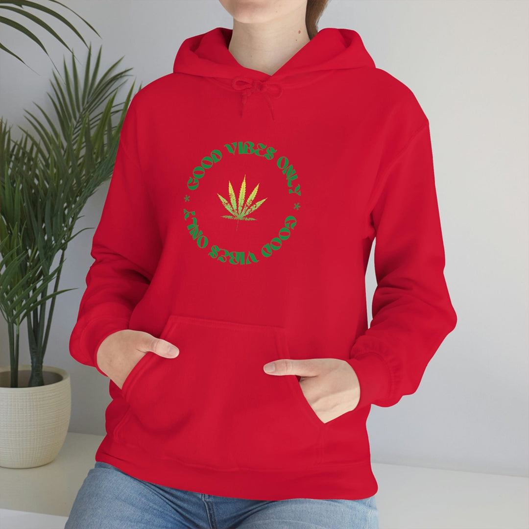 Good Vibes Only Hoodie Weed Emblem