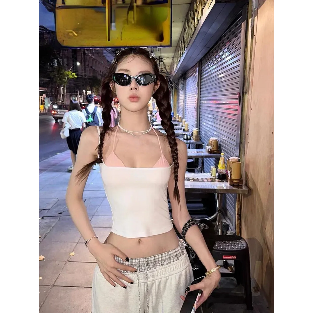 Halter Crop Top Set – Harajuku Y2K Kawaii Cami