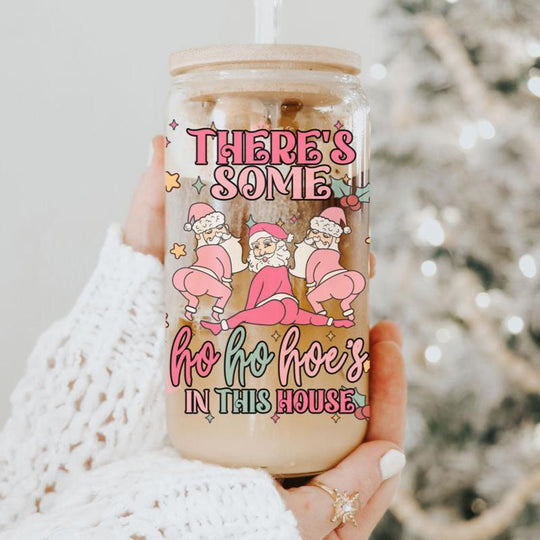 Funny Christmas Coffee Mug 17oz Pink Pastel Twerking Santa Naughty Holiday Cocoa Eggnog Cup