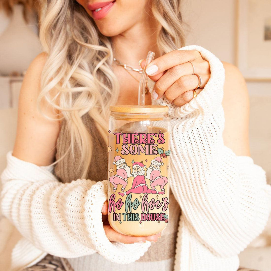 Funny Christmas Coffee Mug 17oz Pink Pastel Twerking Santa Naughty Holiday Cocoa Eggnog Cup