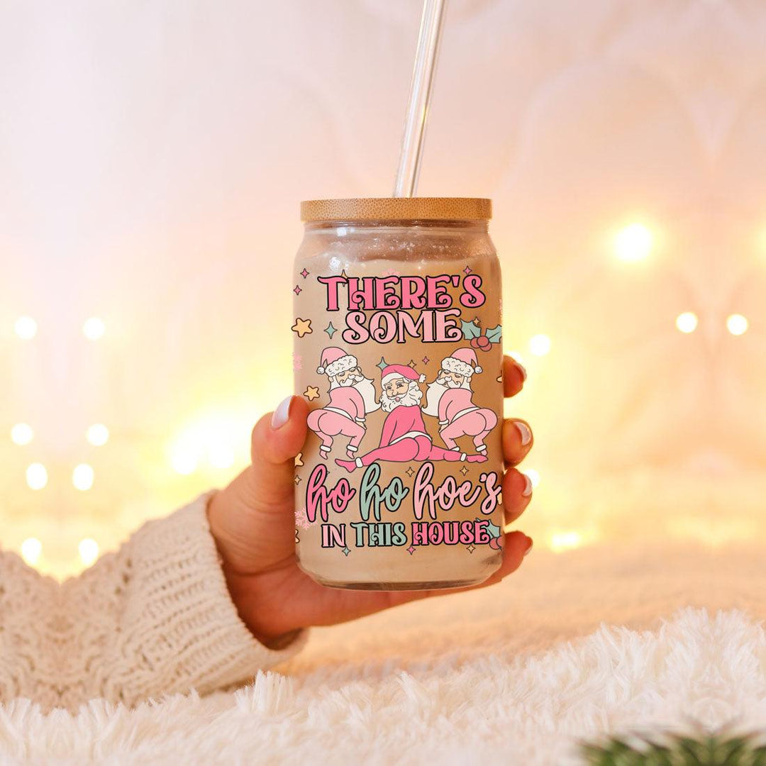 Funny Christmas Coffee Mug 17oz Pink Pastel Twerking Santa Naughty Holiday Cocoa Eggnog Cup