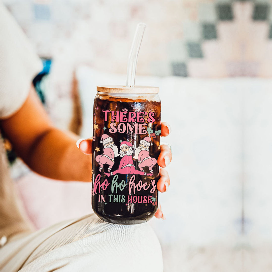 Funny Christmas Coffee Mug 17oz Pink Pastel Twerking Santa Naughty Holiday Cocoa Eggnog Cup