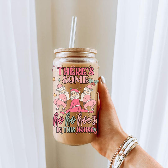 Funny Christmas Coffee Mug 17oz Pink Pastel Twerking Santa Naughty Holiday Cocoa Eggnog Cup