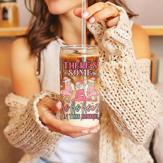 Funny Christmas Coffee Mug 17oz Pink Pastel Twerking Santa Naughty Holiday Cocoa Eggnog Cup