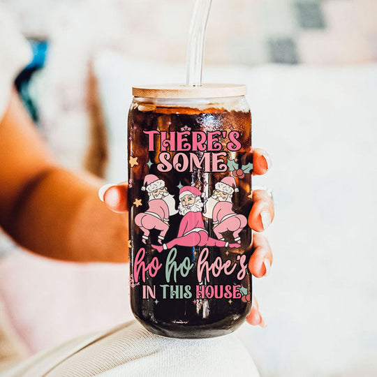 Funny Christmas Coffee Mug 17oz Pink Pastel Twerking Santa Naughty Holiday Cocoa Eggnog Cup