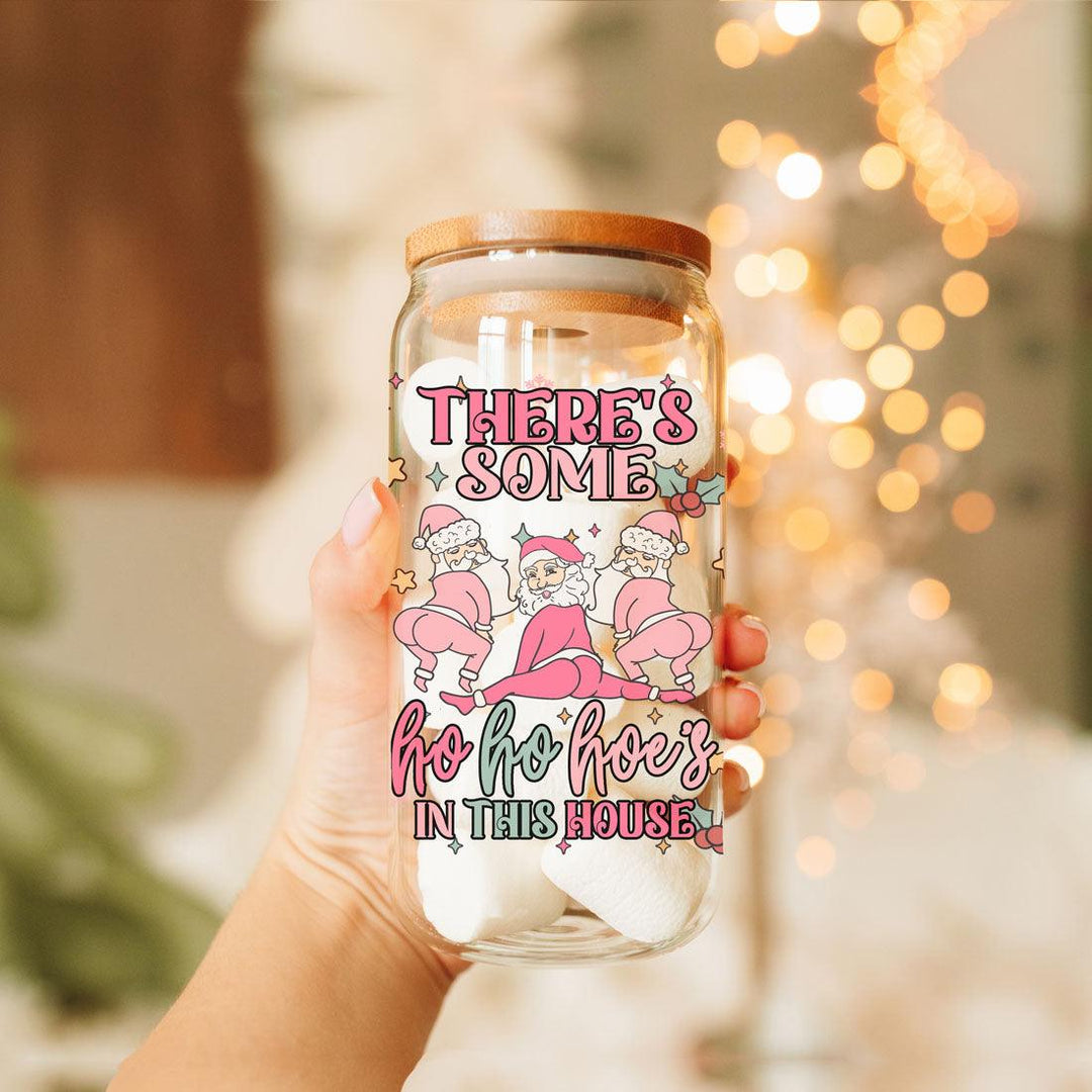 Funny Christmas Coffee Mug 17oz Pink Pastel Twerking Santa Naughty Holiday Cocoa Eggnog Cup