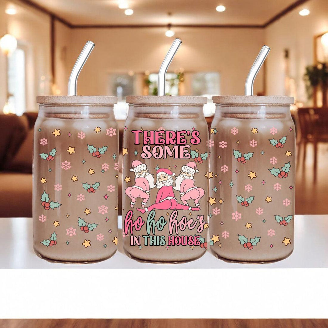 Funny Christmas Coffee Mug 17oz Pink Pastel Twerking Santa Naughty Holiday Cocoa Eggnog Cup