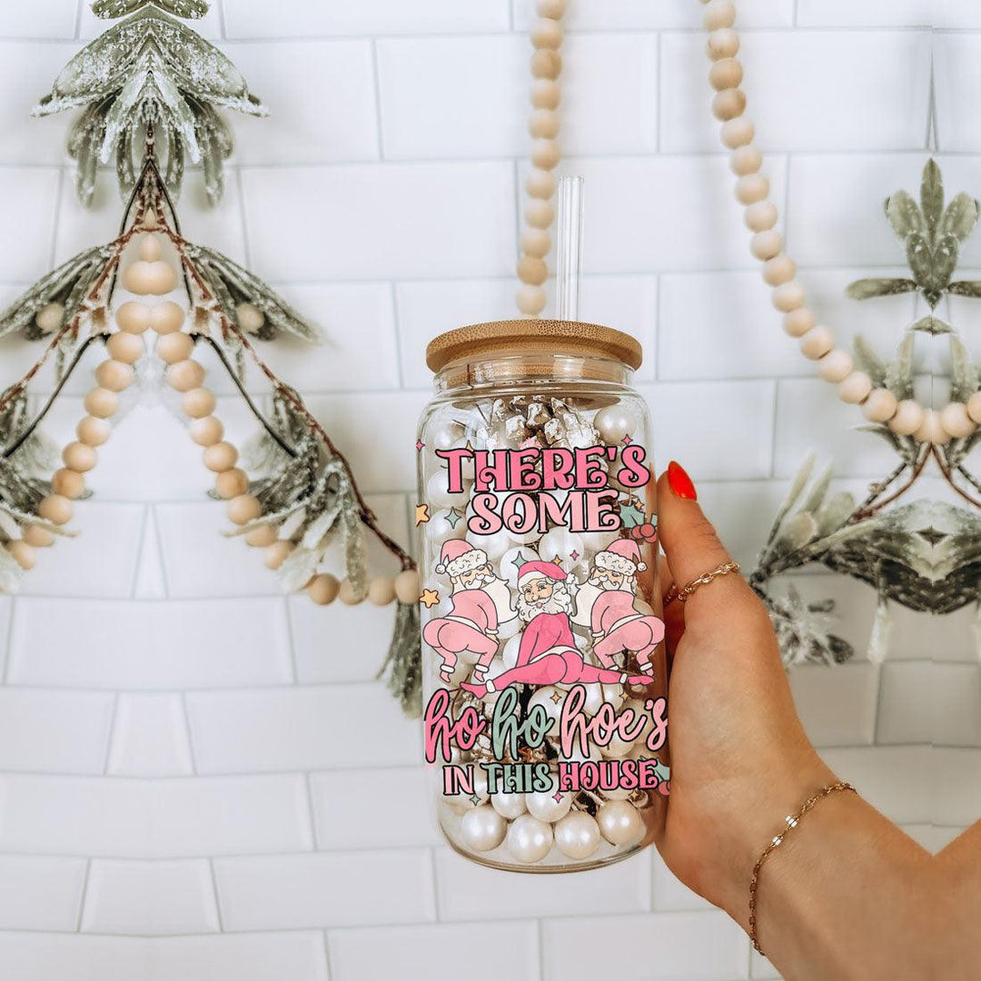 Funny Christmas Coffee Mug 17oz Pink Pastel Twerking Santa Naughty Holiday Cocoa Eggnog Cup