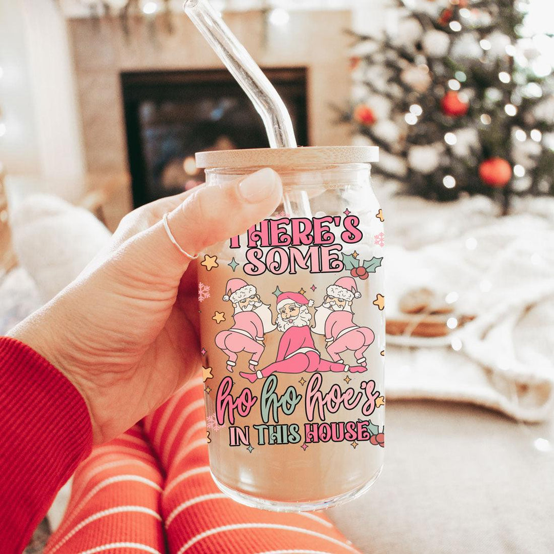 Funny Christmas Coffee Mug 17oz Pink Pastel Twerking Santa Naughty Holiday Cocoa Eggnog Cup