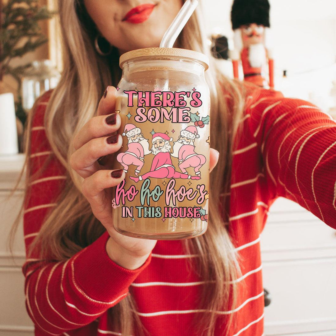 Funny Christmas Coffee Mug 17oz Pink Pastel Twerking Santa Naughty Holiday Cocoa Eggnog Cup