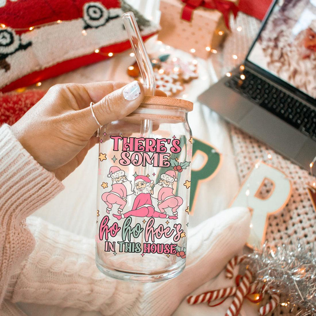 Funny Christmas Coffee Mug 17oz Pink Pastel Twerking Santa Naughty Holiday Cocoa Eggnog Cup