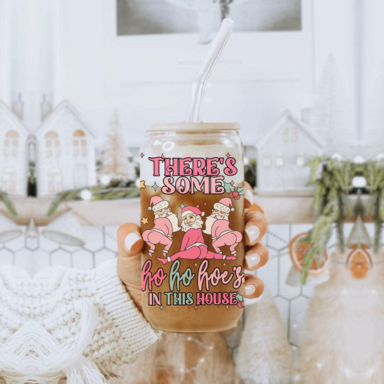 Funny Christmas Coffee Mug 17oz Pink Pastel Twerking Santa Naughty Holiday Cocoa Eggnog Cup